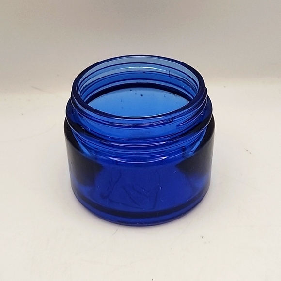 Vintage Noxema Cobalt Blue Glass Jar 4 oz - Picture 1 of 9